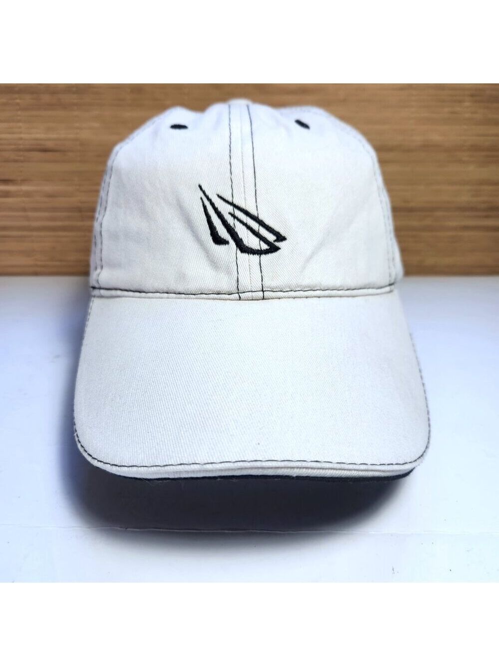 Powercap Hat Baseball Cap Beige and Black Works Adjustable Hook & Loop LED Light